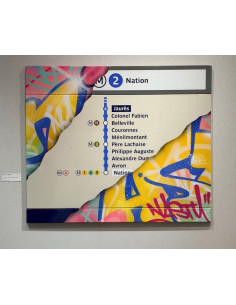 Plaque émaillée "Ligne 2 Nation" - NASTY