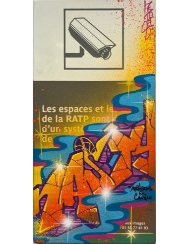 Plaque émaillée "Caméra" - NASTY