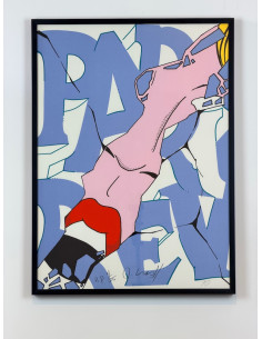 1990 - CRASH "The Paris review" screen print on paper